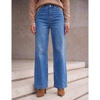 Roman High Waisted Stretch Wide Leg Jeans Light Blue