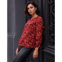 Roman Satin Printed Top Red