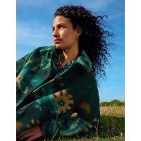 White Stuff Alexa Wool Blend Patterned Collared Boxy Jacket Green Mix