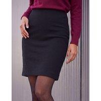 Roman Jersey Textured Pencil Skirt Black