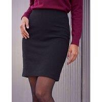 Roman Jersey Textured Pencil Skirt Black
