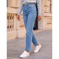 Roman Petite Mid Rise Straight Leg Jeans Denim