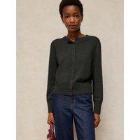White Stuff Pure Cotton Cardigan Grey Marl