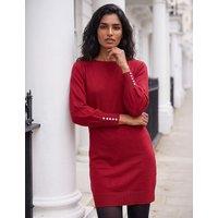 Roman Knitted Knee Length Jumper Dress Red