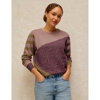 White Stuff Colour Block Jumper with Cotton Plum