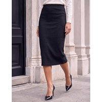 Roman Textured Midi Pencil Skirt Black