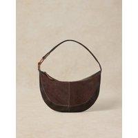White Stuff Leather Mini Shoulder Bag Dark Brown