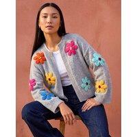Roman Floral Cardigan Grey