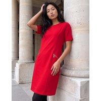 Roman Petite Zip Detail Knee Length Shift Dress Red