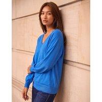 Roman V-Neck Jumper Blue
