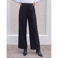 Roman Petite Ponte Wide Leg Trousers Black