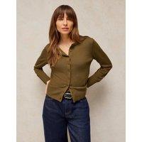 White Stuff Pure Cotton Cardigan Green