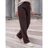 Roman Petite Jersey Straight Leg Trousers Chocolate