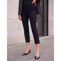 Roman Elasticated Waist Cropped Trousers Black