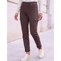 Roman Cargo Straight Leg Trousers Chocolate