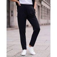 Roman Elasticated Waist Slim Leg Hareem Trousers Black