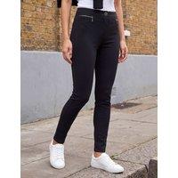 Roman Ponte Zip Detail Stretch Trousers Black