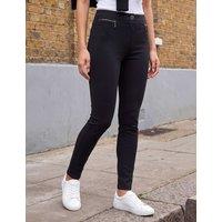 Roman Ponte Zip Detail Stretch Trousers Black