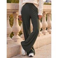 Roman Elasticated Waist Wide Leg Trousers Khaki