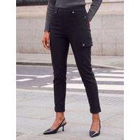 Roman Cargo Straight Leg Trousers Black