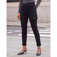 Roman Cargo Straight Leg Trousers Black