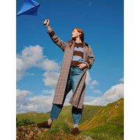 White Stuff Emmeline Checked Coat with Wool Tan