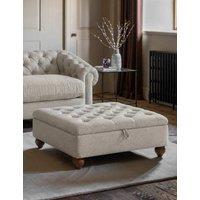 Gallery Direct Chesterfield Footstool Oatmeal