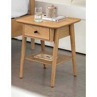 Gallery Direct Hatfield Oak 1 Drawer Bedside Table Natural