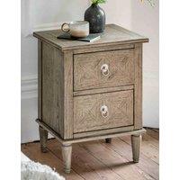 Gallery Direct Rustique 2 Drawer Bedside Table Taupe