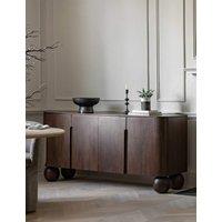 Gallery Direct Sculpt 4 Door Sideboard Dark Brown