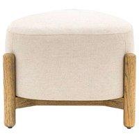 Gallery Direct Tindon Natural Footstool Light Cream