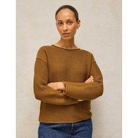 White Stuff Pure Cotton Crew Neck Jumper Green