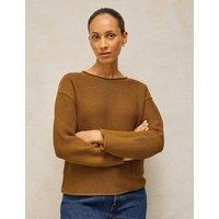 White Stuff Pure Cotton Crew Neck Jumper Green