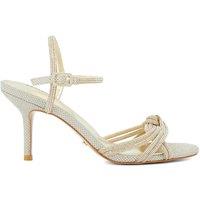 Dune London Embellished Stiletto Heel Sandals Gold