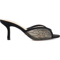 Dune London Floral Kitten Heel Mules Black