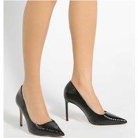 Dune London Animal Print Stiletto Heel Court Shoes Black