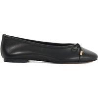 Dune London Leather Block Heel Ballet Pumps Black