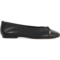 Dune London Leather Block Heel Ballet Pumps Black