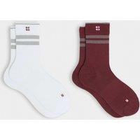 Sweaty Betty 2 Pack Reflective Trainer Socks Burgundy