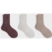 Sweaty Betty Ribbed Crew Socks 3 Pack Taupe