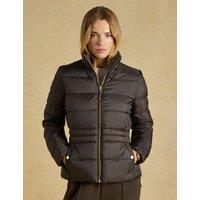 Joules Padded Funnel Neck Coat Brown