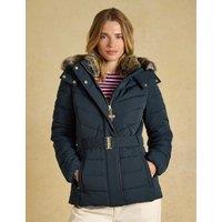Joules Showerproof Padded Hooded Coat Navy