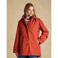 Joules Cotton Rich Waterproof Hooded Raincoat Red