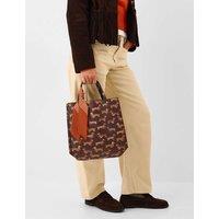ACCESSORIZE Sausage Dog Print Handheld Bag Chocolate
