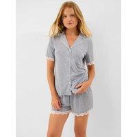 ACCESSORIZE Jersey Lace Shortie Set Grey