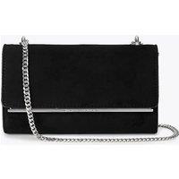 Kurt Geiger Faux Suede Cross Body Bag Black
