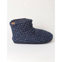 FatFace Knitted Slipper Boots Navy Mix