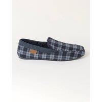 FatFace Checked Moccasin Slippers Grey Mix