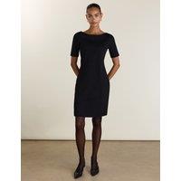 BAUKJEN Ponte Knee Length Skater Dress Black