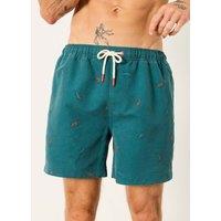 FatFace Graphic Swim Shorts Teal Mix